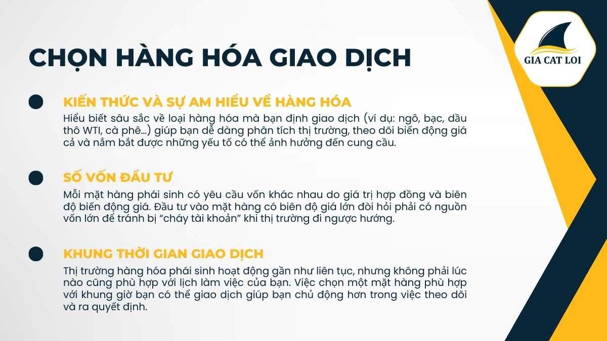 Chọn hàng hóa giao dịch