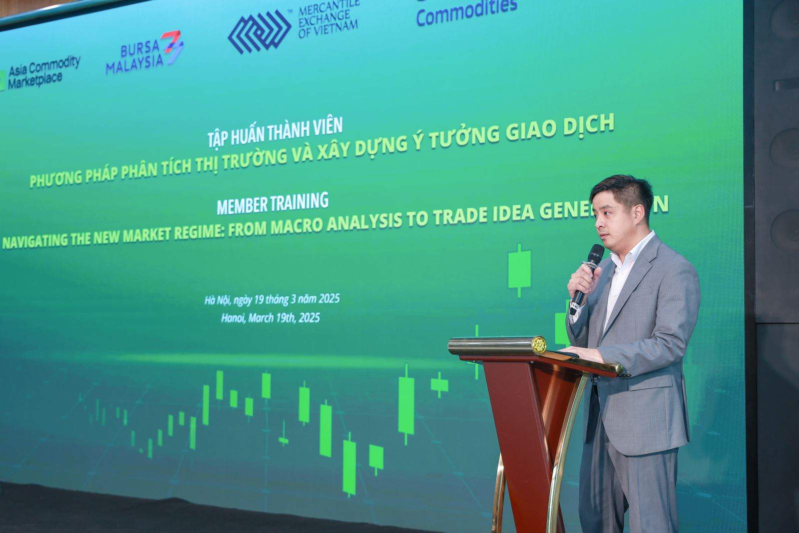 Ông Nguyễn Đức Dũng – Phó Tổng Giám đốc Sở Giao dịch Hàng hóa Việt Nam (MXV) phát biểu khai mạc buổi tập huấn - Ảnh: VGP/MXV