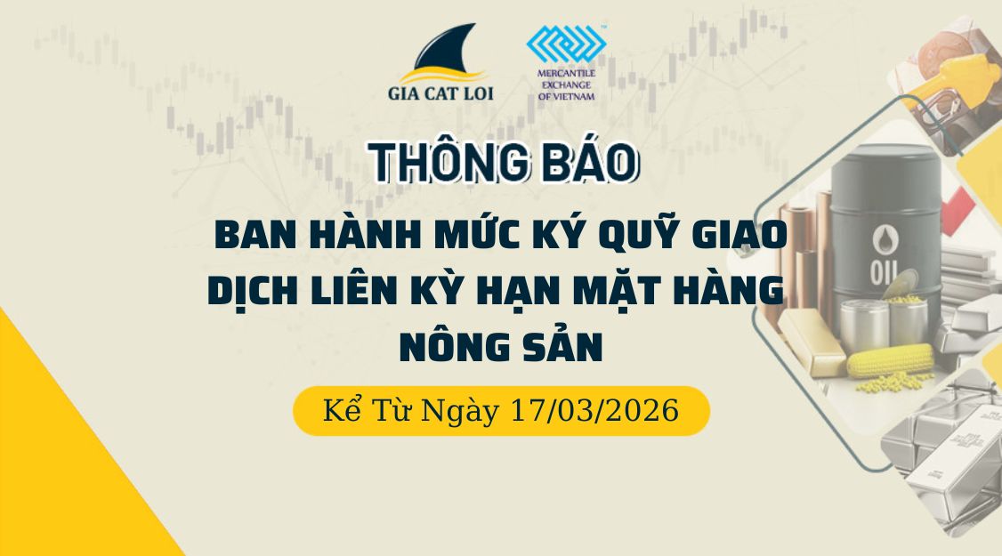 Thông Báo Ban Hành Mức Ký Quỹ Khi Giao Dịch Liên Kỳ Hạn Mặt Hàng Nông Sản Ngày 17/03/2026
